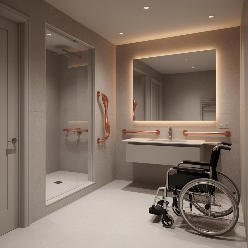Same bathroom after AdaptScot architect-led wet-room conversion